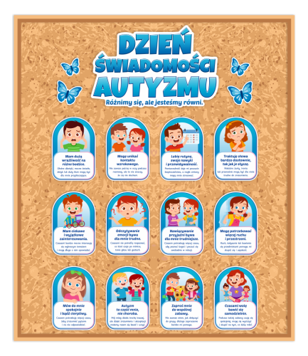 Dekoracja - AUTYZM - Dzień Świadomości Autyzmu - wzór 3 (jednostronna)