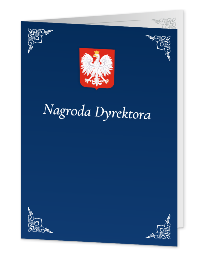Dyplom: Nagroda Dyrektora - wzór 3 (składany, format A4+)
