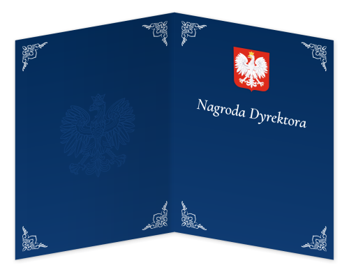 Dyplom: Nagroda Dyrektora - wzór 3 (składany, format A4+)