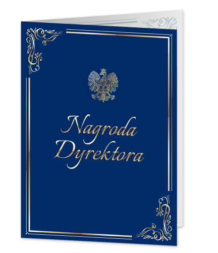 Dyplom: Nagroda Dyrektora dla nauczyciela - wzór 2 (składany, format  A4+)