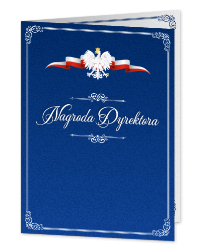 Dyplom: Nagroda Dyrektora dla nauczyciela - wzór 1 (składany, format  A4+)