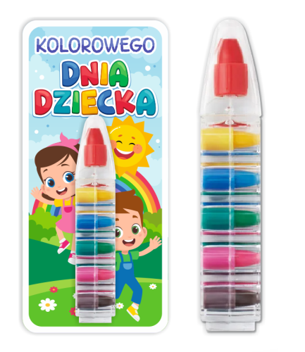 Upominek na Dzień Dziecka - Kredka Wielokolorowa (wzór 1)