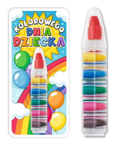 Upominek na Dzień Dziecka - Kredka Wielokolorowa (wzór 3)