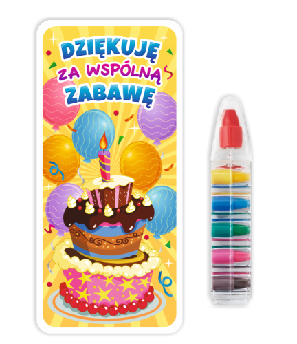 Podziękowanie dla gości - Upominek - Kredka Wielokolorowa (wzór 1)