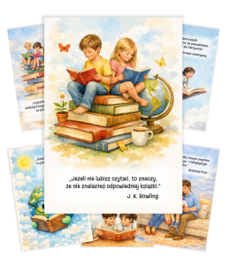 Plakaty z cytatami: Dzień książki - ZESTAW 1 (zestaw 6 plakatów, format A3)