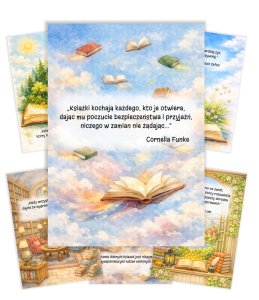 Plakaty z cytatami: Dzień książki - ZESTAW 2 (zestaw 6 plakatów, format A3)