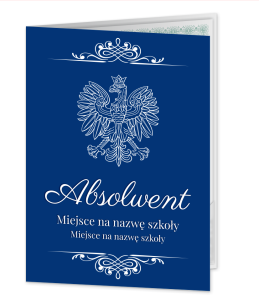 Personalizowana Teczka:  Absolwent - wzór 2 (format  A4+, z nazwą szkoły)
