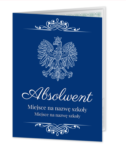 Personalizowana Teczka: Absolwent - wzór 2 (format A4+, z nazwą szkoły)