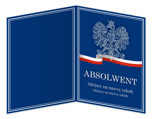 Personalizowana Teczka: Absolwent - wzór 3 (format A4+, z nazwą szkoły)