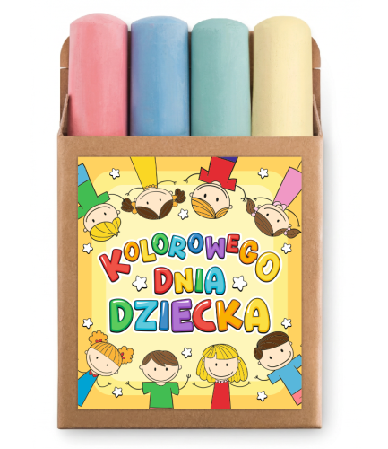 Upominek na Dzień Dziecka - Kreda Chodnikowa - wzór 2 (4 kolory)