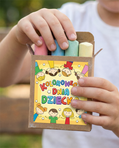 Upominek na Dzień Dziecka - Kreda Chodnikowa - wzór 2 (4 kolory)