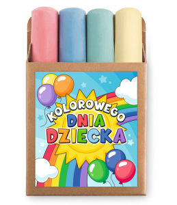 Upominek na Dzień Dziecka - Kreda Chodnikowa - wzór 3 (4 kolory)