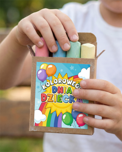 Upominek na Dzień Dziecka - Kreda Chodnikowa - wzór 3 (4 kolory)