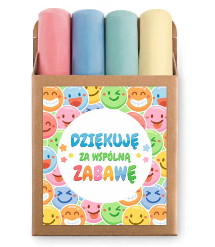 Podziękowanie dla gości - Upominek - Kreda Chodnikowa - wzór 4 (4 kolory)
