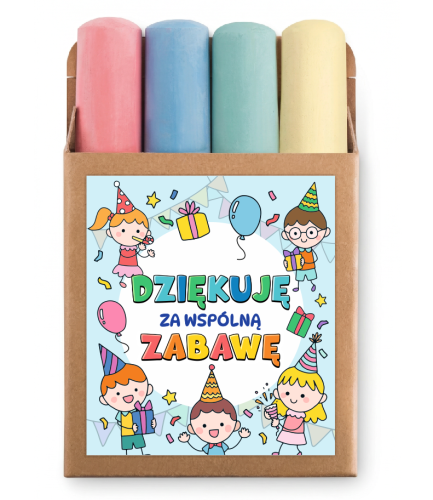 Podziękowanie dla gości - Upominek - Kreda Chodnikowa - wzór 5 (4 kolory)