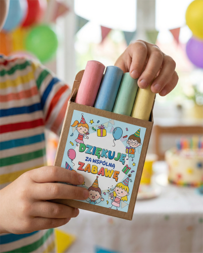 Podziękowanie dla gości - Upominek - Kreda Chodnikowa - wzór 5 (4 kolory)