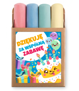 Podziękowanie dla gości - Upominek - Kreda Chodnikowa - wzór 6 (4 kolory)