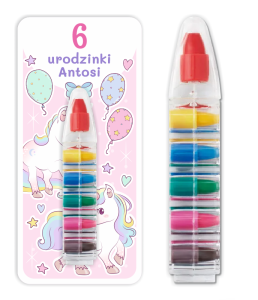 Podziękowanie dla gości - Upominek - Kredka Wielokolorowa (wzór 7) + miejsce na Twój napis