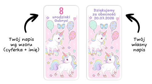 Podziękowanie dla gości - Upominek - Kredka Wielokolorowa (wzór 7) + miejsce na Twój napis