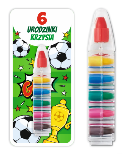 Podziękowanie dla gości - Upominek - Kredka Wielokolorowa (wzór 8) + miejsce na Twój napis