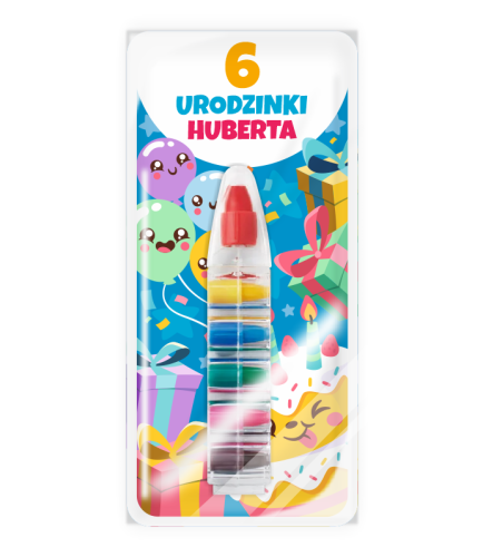 Podziękowanie dla gości - Upominek - Kredka Wielokolorowa (wzór 9) + miejsce na Twój napis