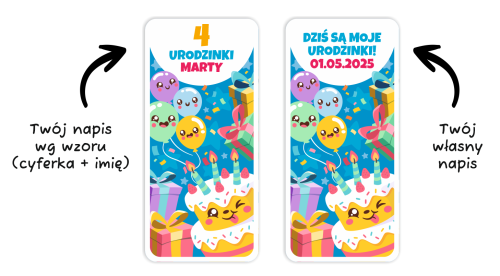 Podziękowanie dla gości - Upominek - Kredka Wielokolorowa (wzór 9) + miejsce na Twój napis