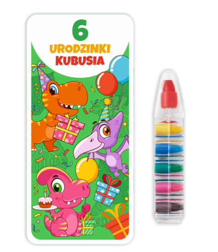 Podziękowanie dla gości - Upominek - Kredka Wielokolorowa (wzór 10) + miejsce na Twój napis