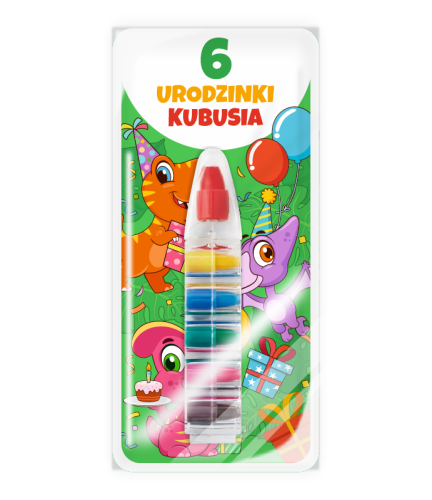 Podziękowanie dla gości - Upominek - Kredka Wielokolorowa (wzór 10) + miejsce na Twój napis