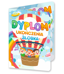Dyplom: Ukończenia Żłobka - wzór 4 (składany,  format A5)