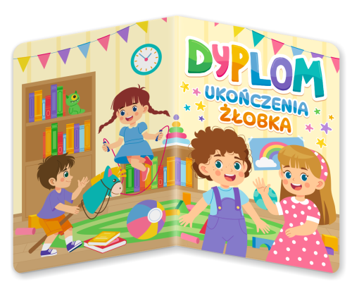 Dyplom: Ukończenia Żłobka - wzór 5 (składany, format A5)
