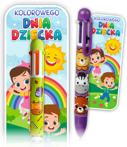 Upominek na Dzień Dziecka - Długopis Wielokolorowy (wzór 6)