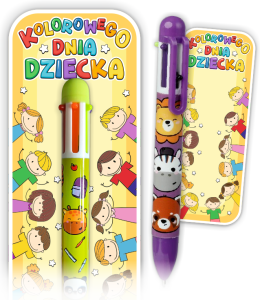 Upominek na Dzień Dziecka - Długopis Wielokolorowy (wzór 7)