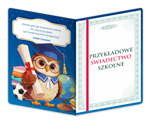 Dyplom: Ukończenia klasy 1 - wzór 3 (składany, format A4+)