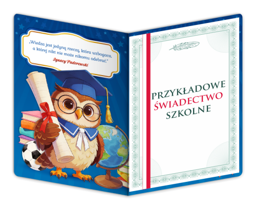 Dyplom: Ukończenia klasy 3 - wzór 3 (składany, format A4+)