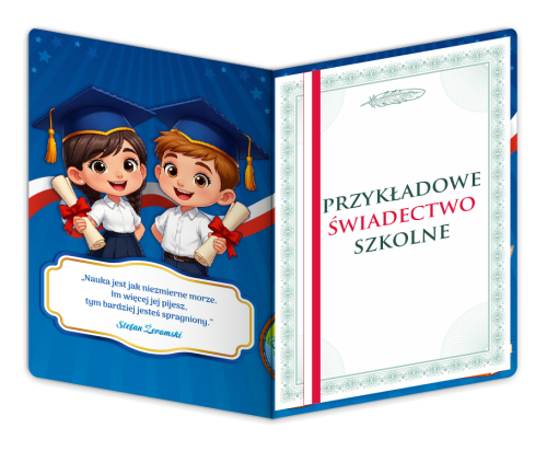 Dyplom: Ukończenia klasy 1 - wzór 4 (składany, format A4+)