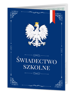 Teczka: Świadectwo Szkolne - wzór 1 (format  A4+)