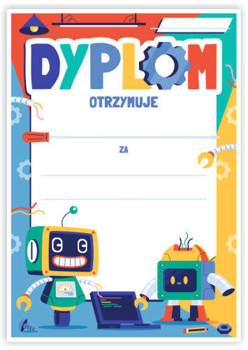 Dyplom: Robotyka - wzór 1 (format A4)