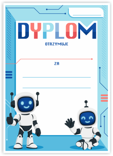 Dyplom: Robotyka - wzór 2 (format A4)