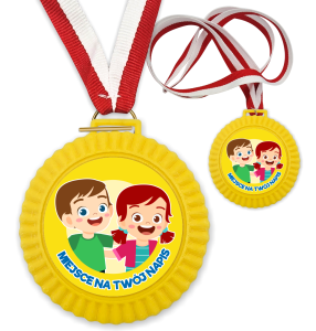 Medal 3D - DZIECI - wzór 38 (+ tasiemka, + własny napis)