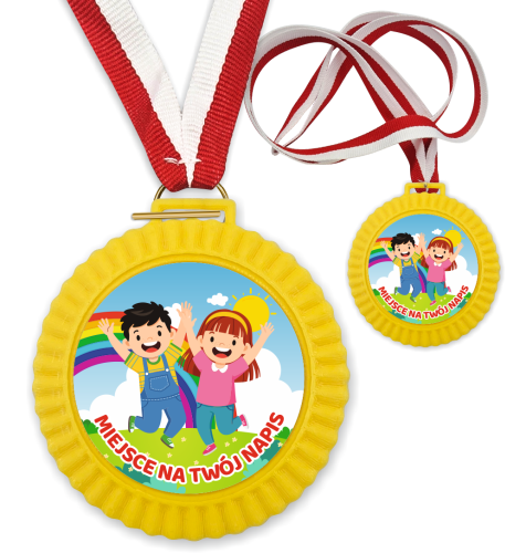 Medal 3D - DZIECI - wzór 30 (+ tasiemka, + własny napis)