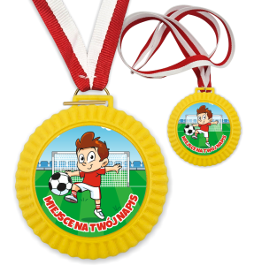 Medal 3D - PIŁKA NOŻNA - wzór 29 (+ tasiemka, + własny napis)