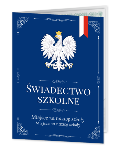 Personalizowana Teczka: Świadectwo Szkolne  - wzór 2 (format  A4+, z nazwą szkoły)
