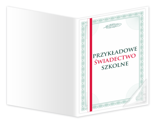 Personalizowana Teczka: Świadectwo Szkolne - wzór 2 (format A4+, z nazwą szkoły)