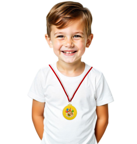 Medal 3D - Urodzinowy Tygrys - wzór 45 (+ tasiemka, + własny napis)