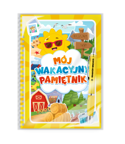 Zestaw prezentowy - WAKACYJNY PAMIĘTNIK - ZAKOŃCZENIE ROKU (notes A5 + długopis)
