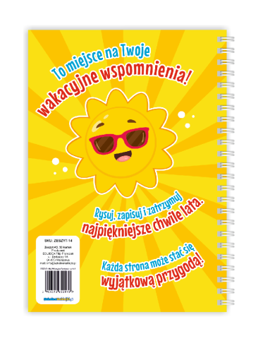 Zestaw prezentowy - WAKACYJNY PAMIĘTNIK - ZAKOŃCZENIE ROKU (notes A5 + długopis)