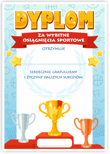 Dyplom: Osiągnięcia Sportowe (wzór 2)