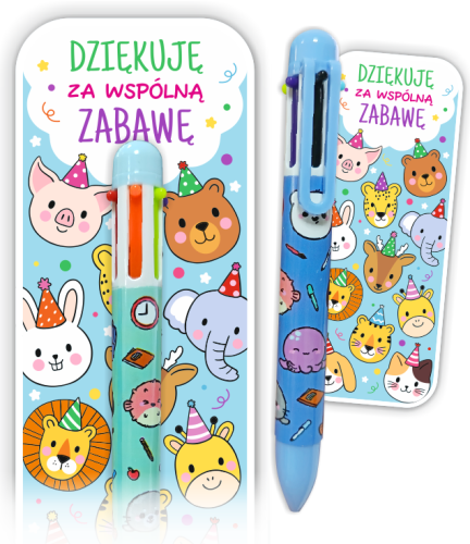 Podziękowanie dla gości - Upominek - Długopis Wielokolorowy (wzór 1)