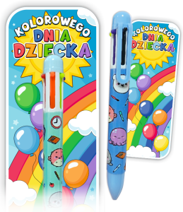 Upominek na Dzień Dziecka - Długopis Wielokolorowy (wzór 5)
