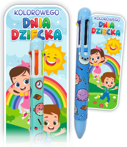 Upominek na Dzień Dziecka - Długopis Wielokolorowy (wzór 6)
